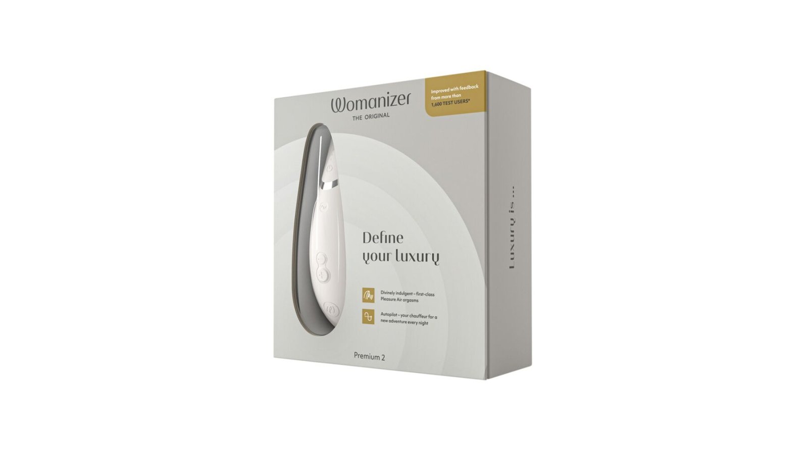 Вакуумний кліторальний стимулятор Womanizer Premium 2 - Grey, функції Autopilot та Smart Silence - Зображення 8