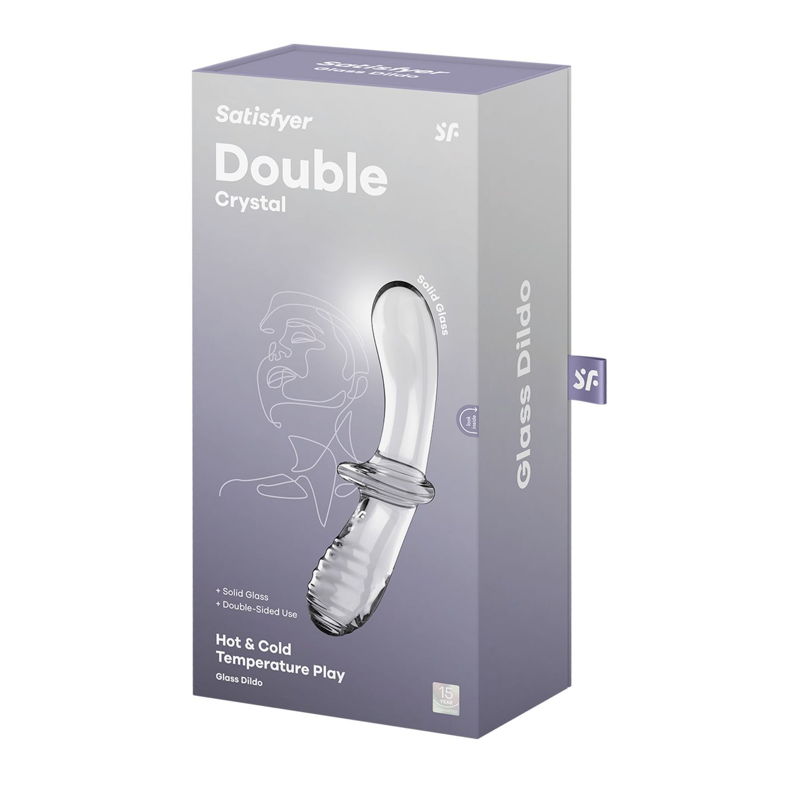 Двосторонній скляний дилдо Satisfyer Double Crystal Transparent, боросилікатне скло, унісекс - Зображення 5