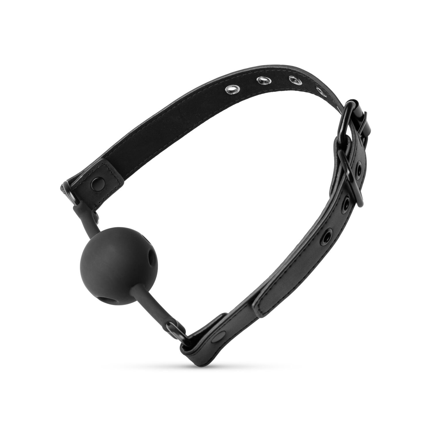 Повітропроникний кляп Bedroom Fantasies: Breathable Silicone Ball Gag, чорний - Зображення 5