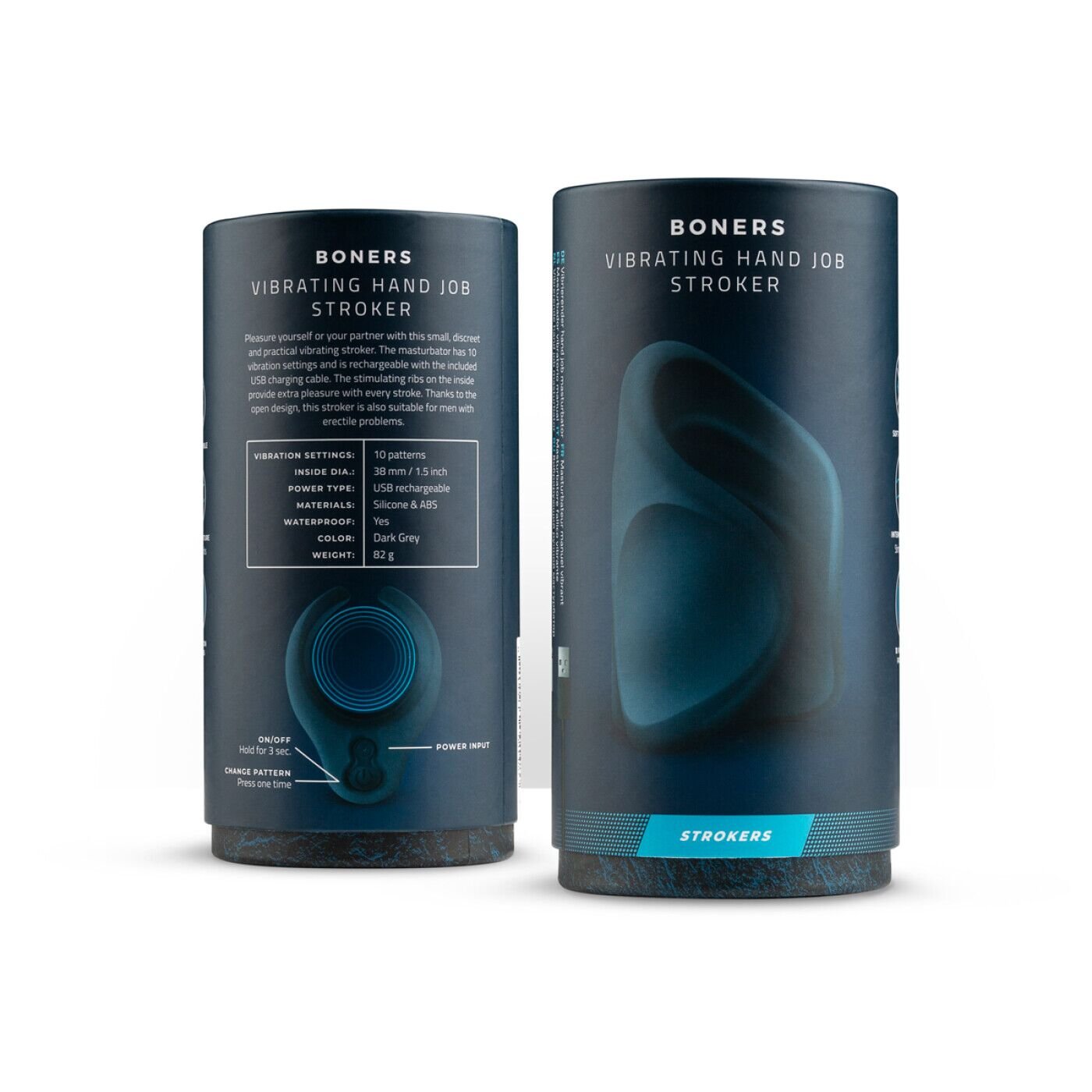Мастурбатор Boners Vibrating Handjob Stroker, 10 режимів, відкрита конструкція - Зображення 6