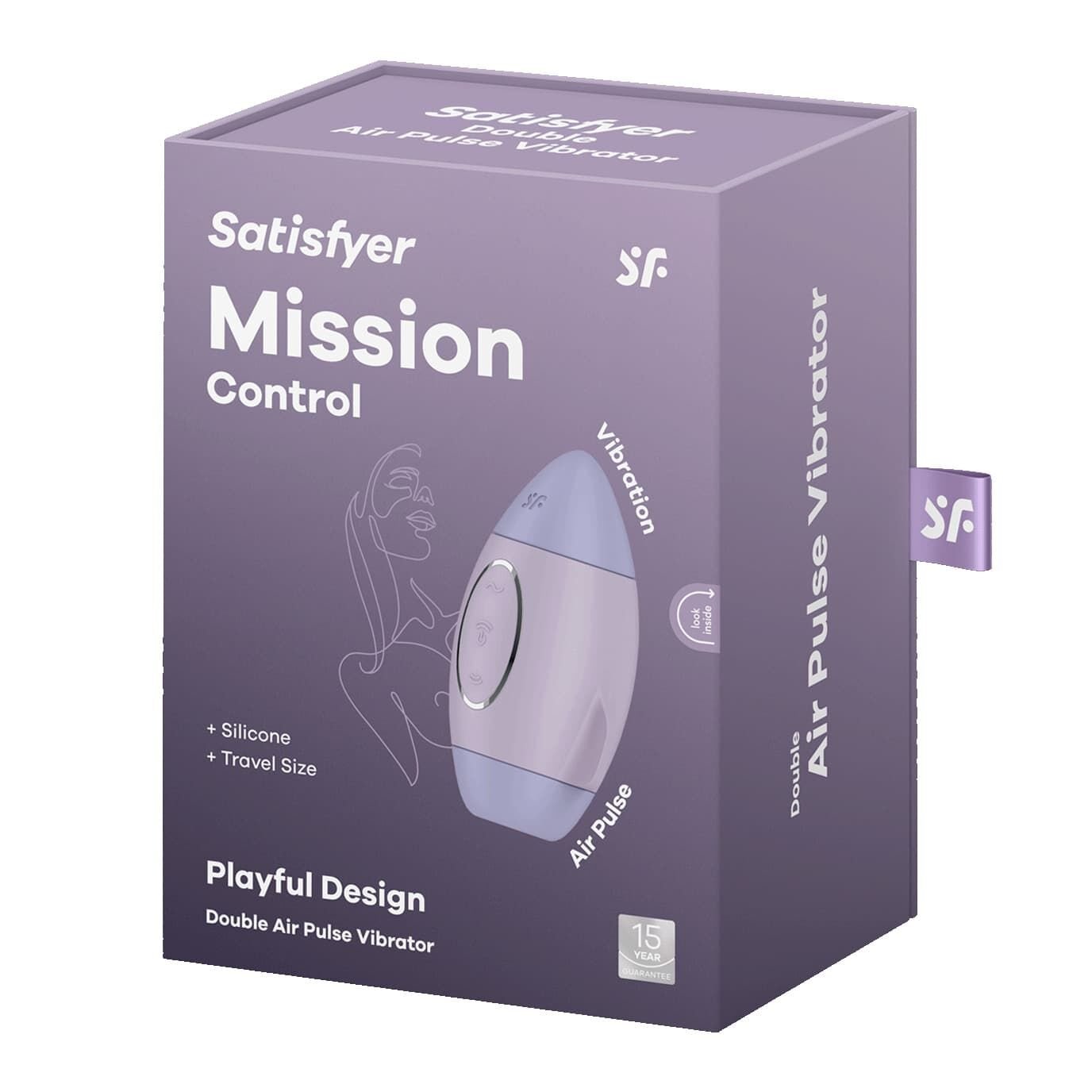 Вакуумний стимулятор з вібрацією Satisfyer Mission Control Violet, 2 незалежні мотори - Зображення 6