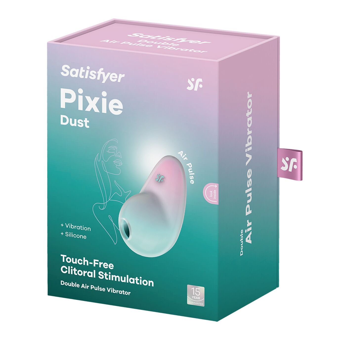 Вакуумний стимулятор з вібрацією Satisfyer Pixie Dust Mint/Pink - Зображення 6