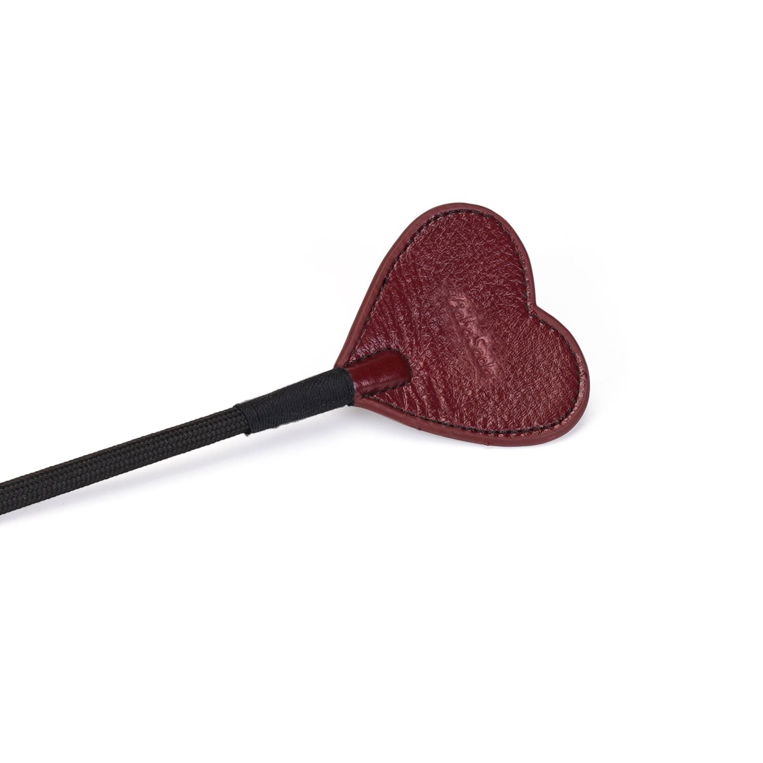 Шльопалка-сердечко Liebe Seele Wine Red Riding Crop with Heart-Shape Tip, натуральна шкіра - Зображення 4