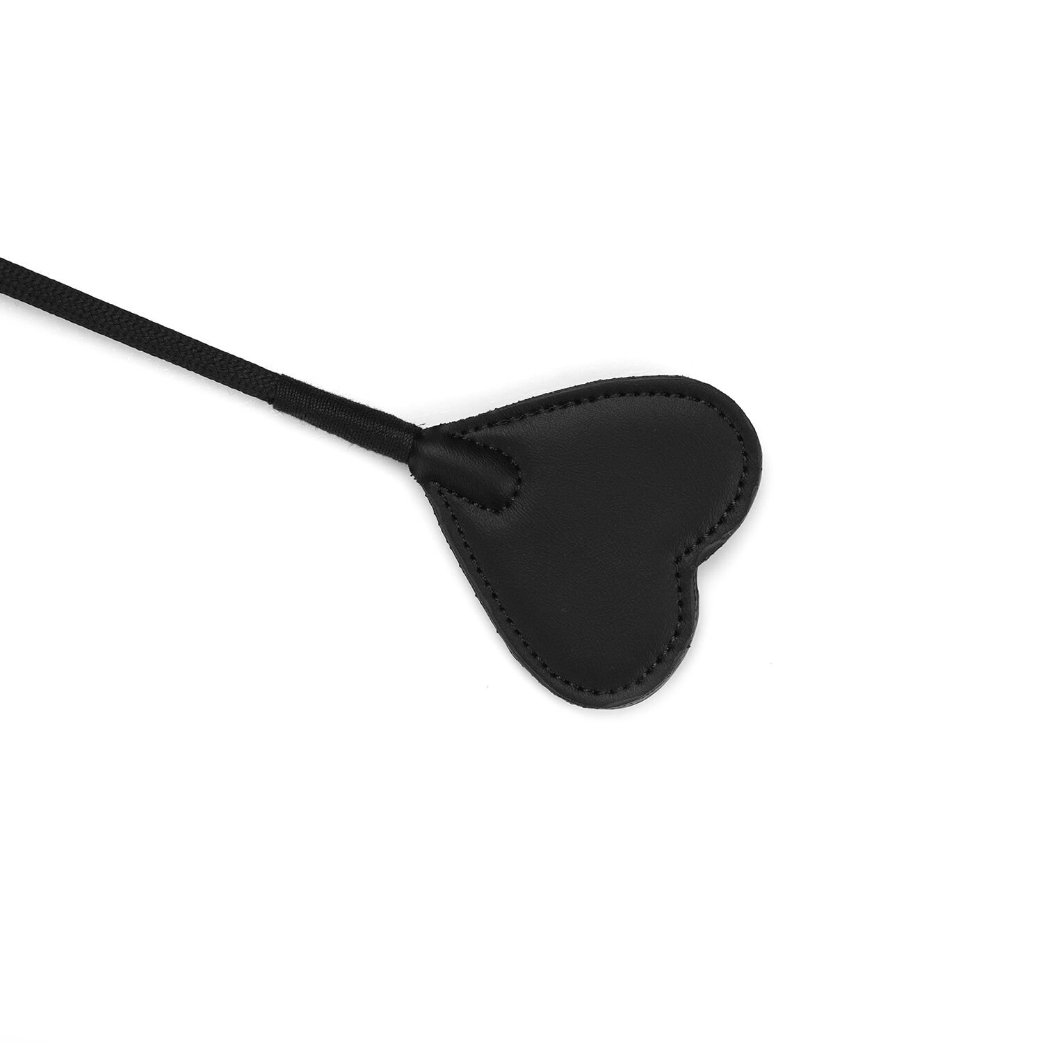 Шльопалка-сердечко Liebe Seele Black Organosilicon Riding Crop, екошкіра - Зображення 4