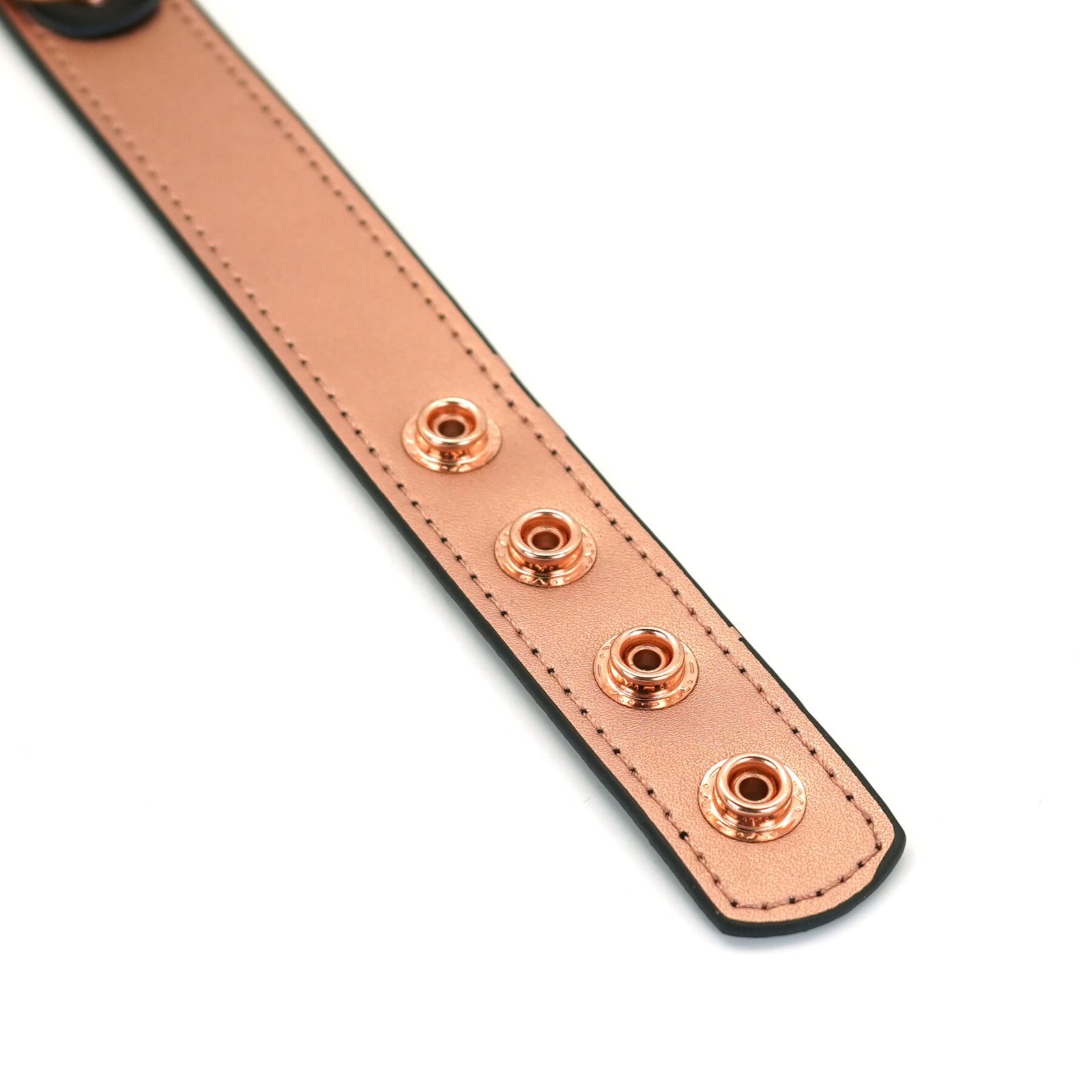 Нашийник із затискачами для сосків Liebe Seele Rose Gold Memory Collar with Nipple Clamps, шкіра - Зображення 4