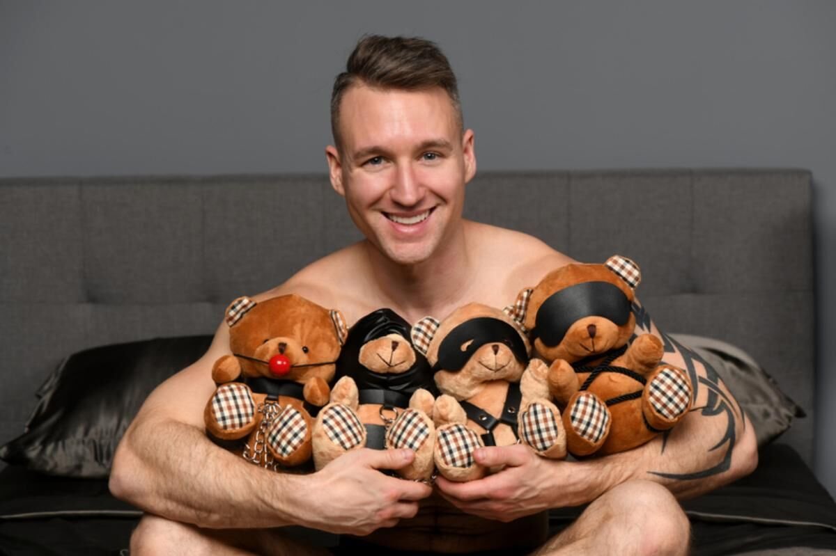 Плюшевий ведмедик ROPE Teddy Bear БДСМ у шкіряній масці та обв’язці, 22x16x12 см - Зображення 8