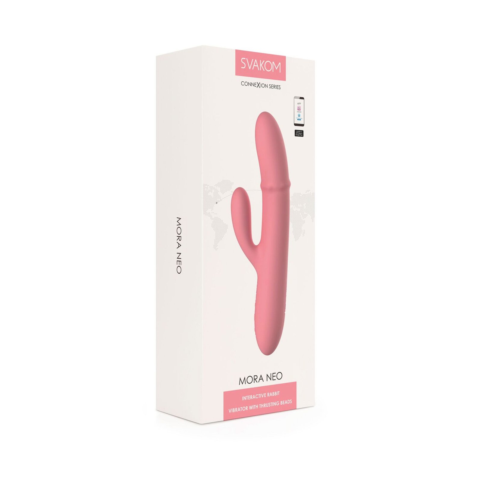 Смарт вібратор-кролик Svakom Mora Neo, 3 мотори, рухомі намистини на стовбурі - Зображення 10