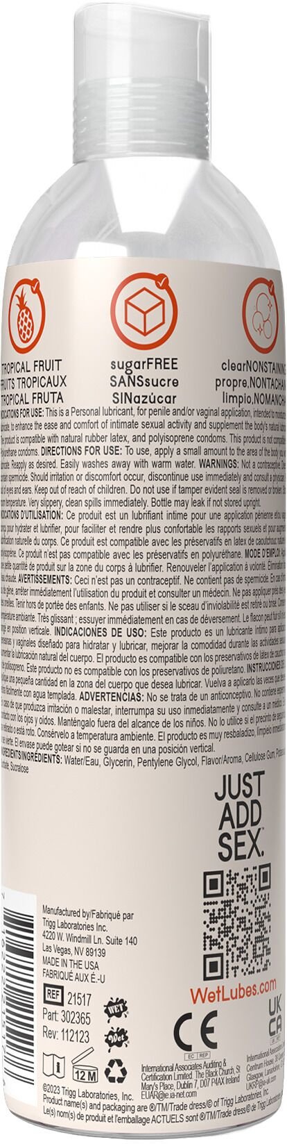 Розпродаж!!! Лубрикант на водній основі Wet Oral Play Tropical Explosion (118 мл) (термін 31.10.2025) - Зображення 2