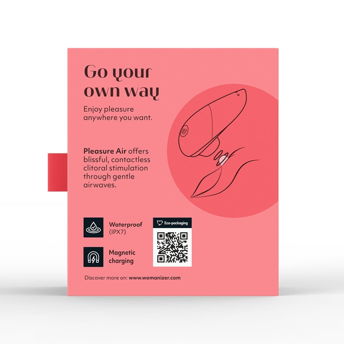 Вакуумний кліторальний стимулятор Womanizer Liberty 2 Vibrant Rose, 8 режимів, магнітна кришечка - Зображення 11