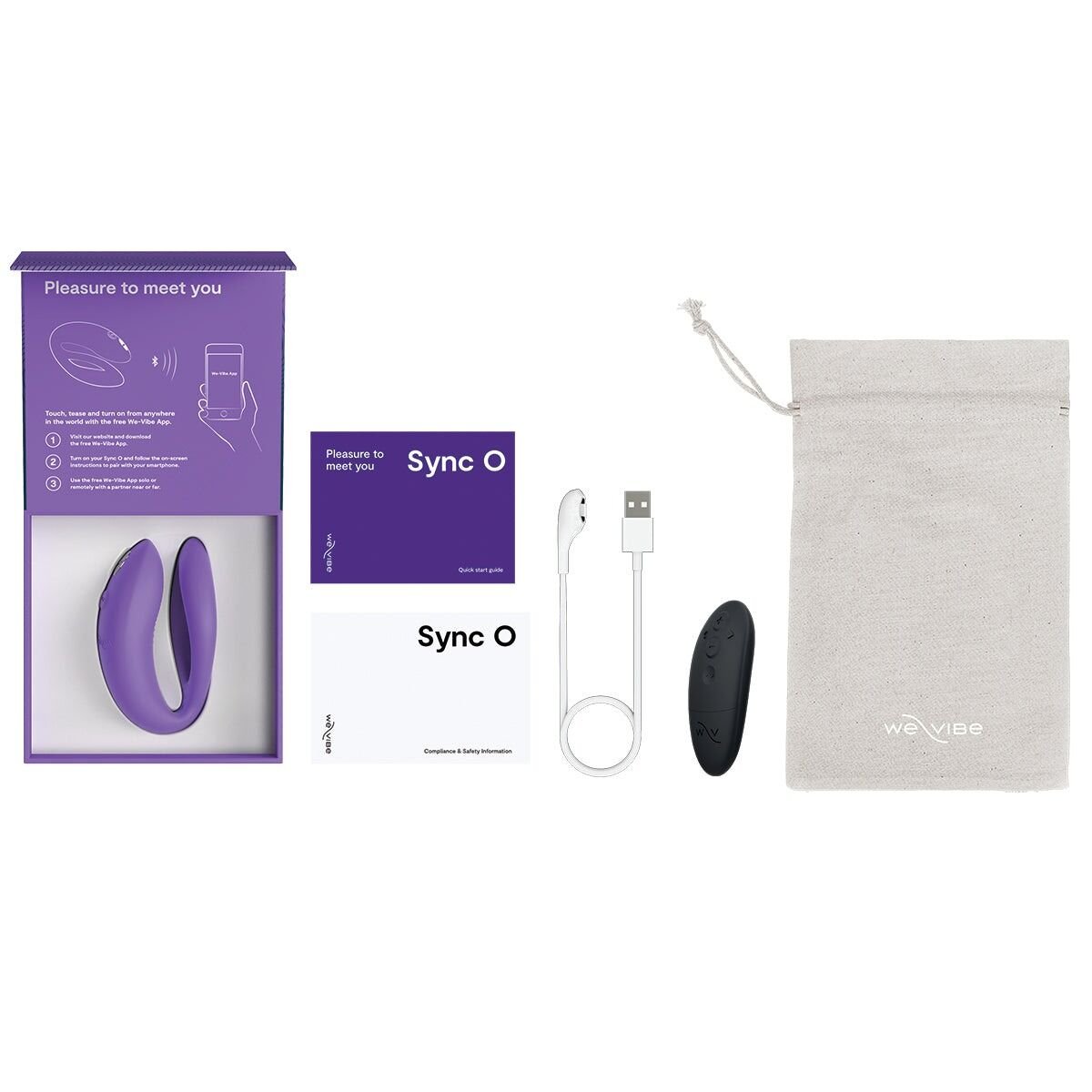 Смарт-вібратор для пар We-Vibe Sync O Light Purple, пульт ДК - Зображення 8