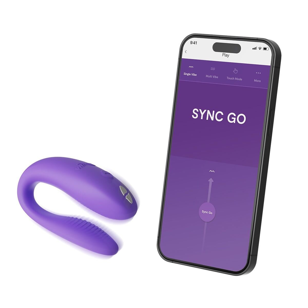 Смарт-вібратор для пар We-Vibe Sync GO Light Purple, тревел-кейс - Зображення 5