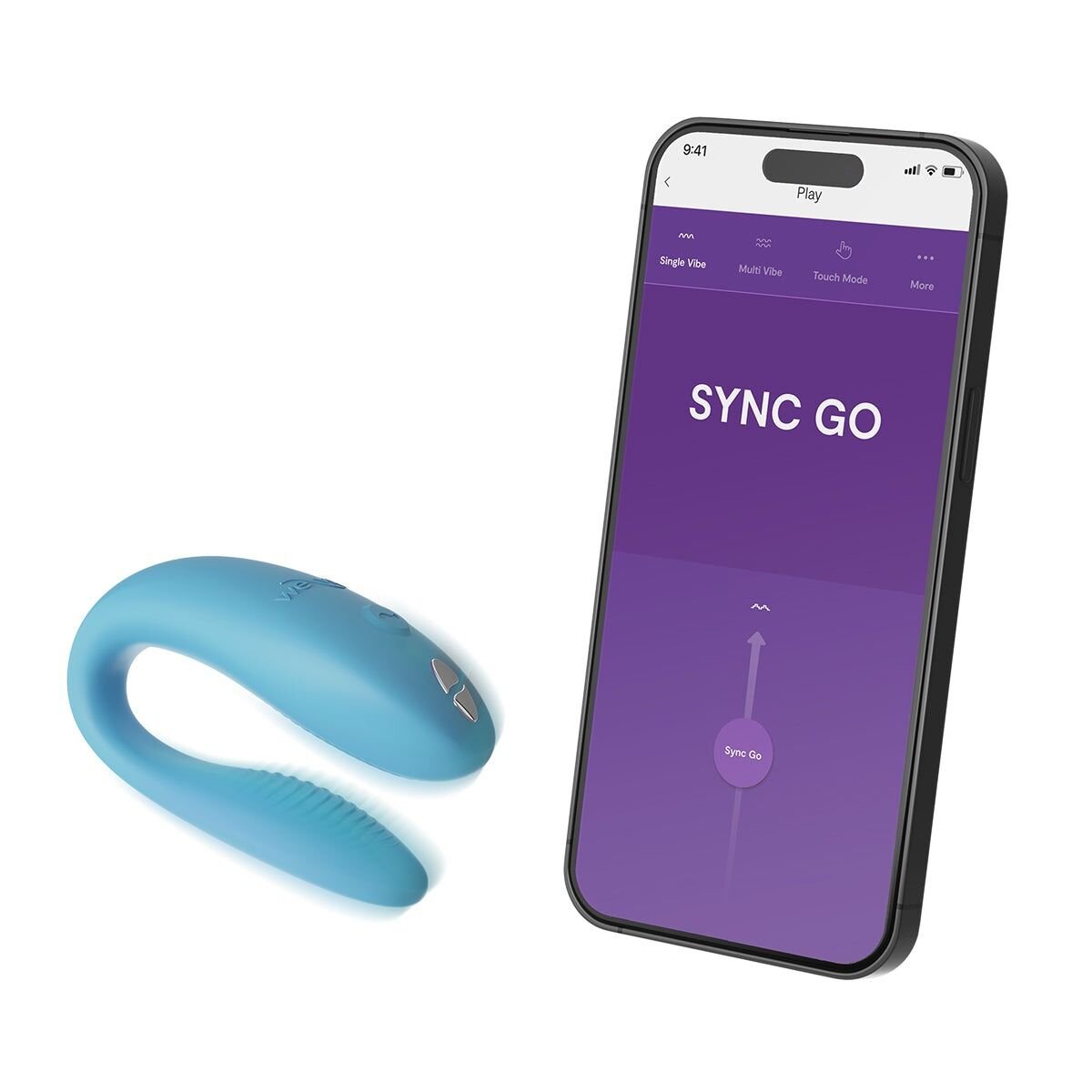 Смарт-вібратор для пар We-Vibe Sync GO Turquoise, тревел-кейс - Зображення 5