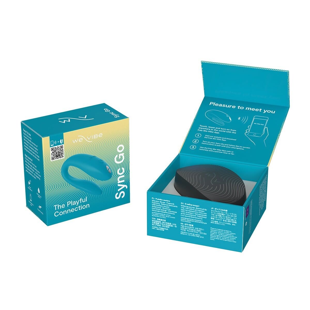 Смарт-вібратор для пар We-Vibe Sync GO Turquoise, тревел-кейс - Зображення 9