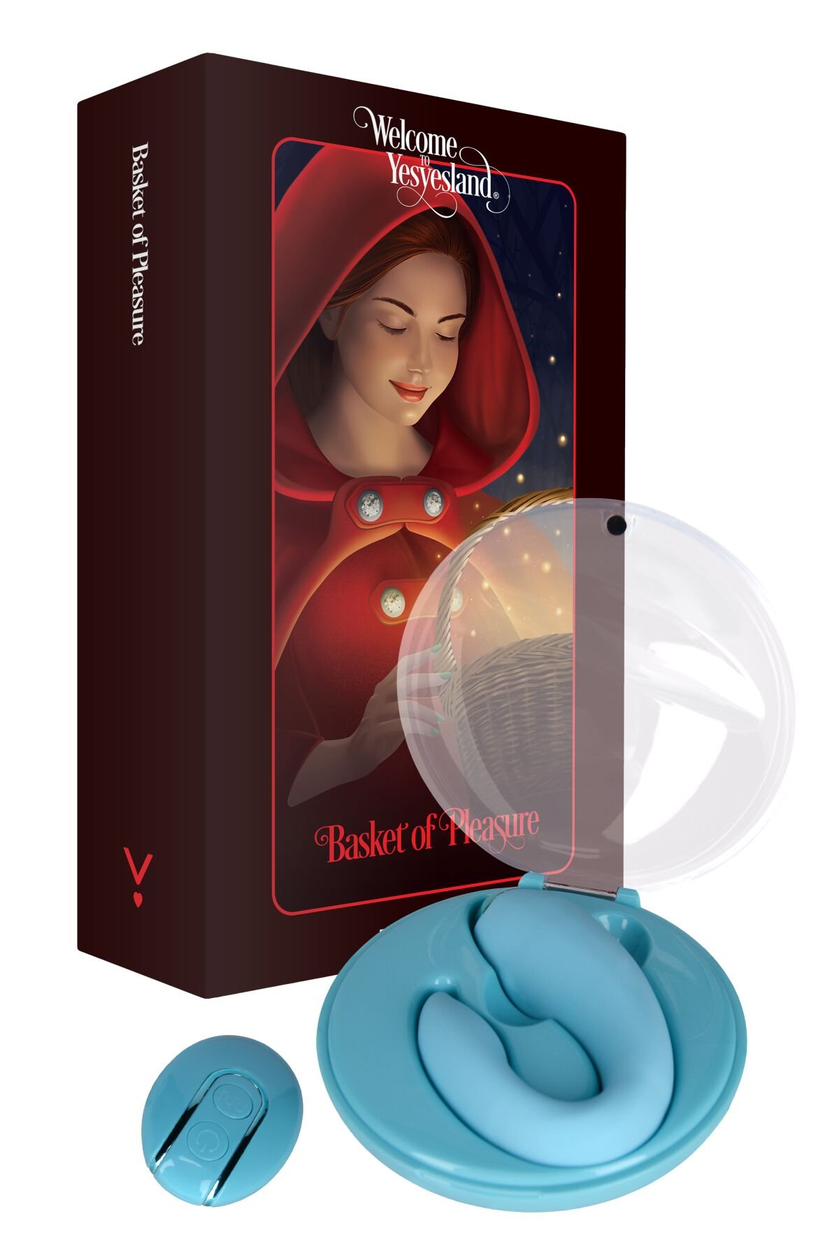 Вібратор для пар FairyGasm PleasureBerry blue, зарядний кейс, пульт ДК - Зображення 8