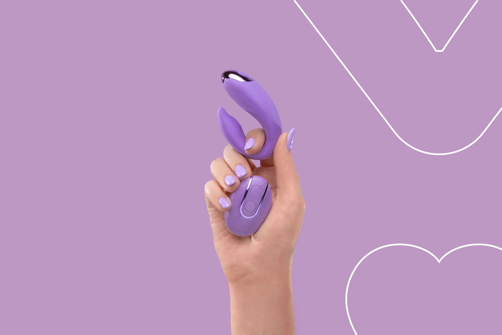 Вібратор для пар FairyGasm PleasureBerry violet, зарядний кейс, пульт ДК - Зображення 10