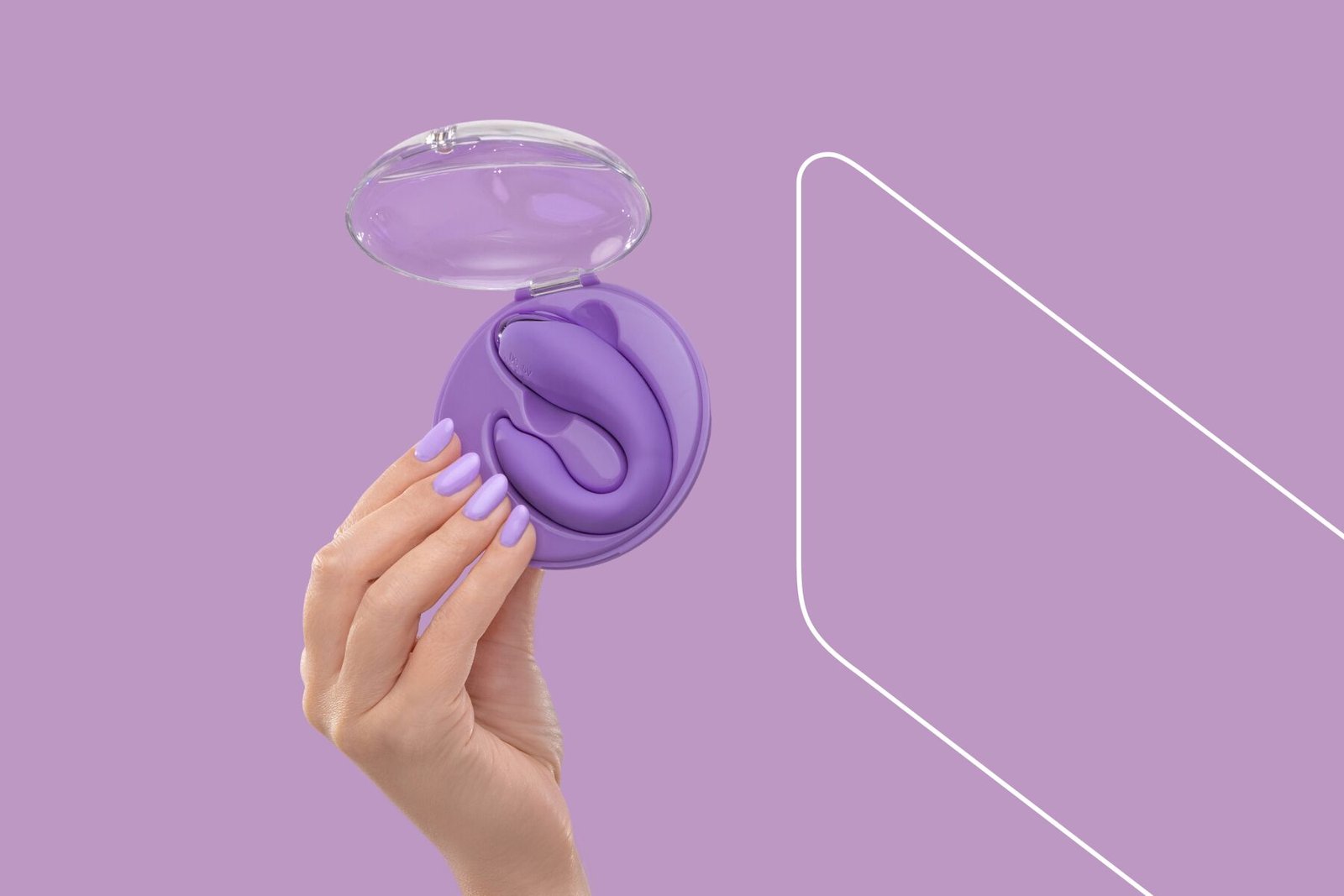 Вібратор для пар FairyGasm PleasureBerry violet, зарядний кейс, пульт ДК - Зображення 9