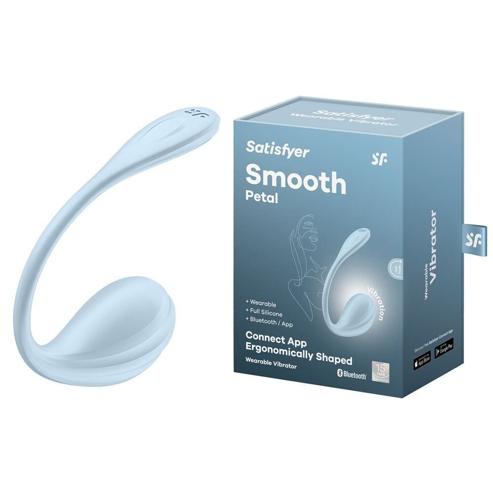 Смарт-віброяйце Satisfyer Smooth Petal Connect App Light Blue - Зображення 8