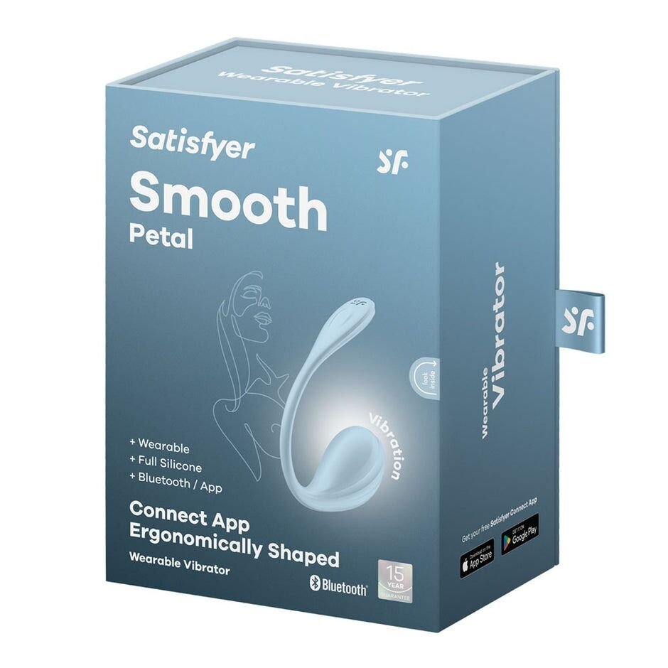 Смарт-віброяйце Satisfyer Smooth Petal Connect App Light Blue - Зображення 9