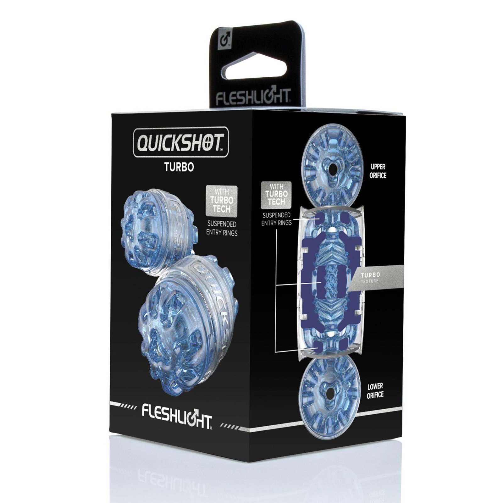 Мастурбатор Fleshlight Quickshot Turbo Blue Ice, компактний, чудово для пар і мінету - Зображення 6
