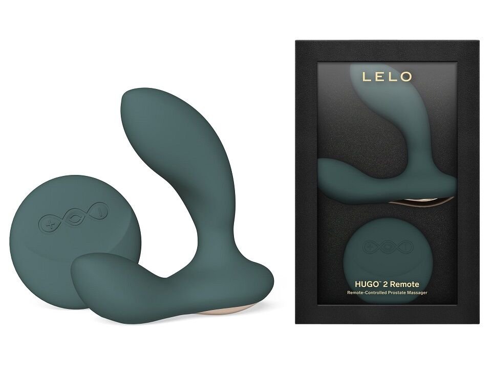 Масажер простати LELO Hugo 2 Remote Green, 2 мотори, дуже потужний, пульт ДК - Зображення 2