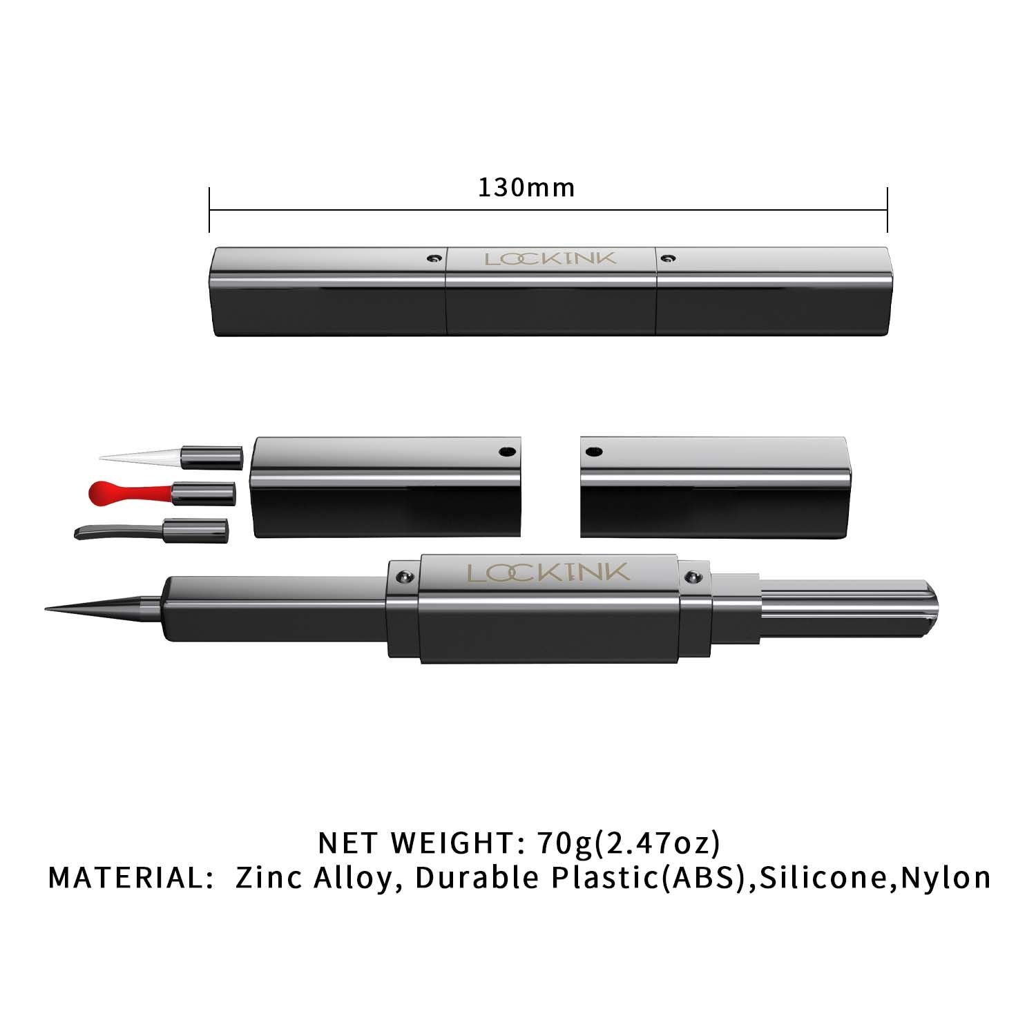 Ексклюзивний тиклер LOCKINK 5-head Flirting Tickler - Grey з п'ятьма насадками - Зображення 8