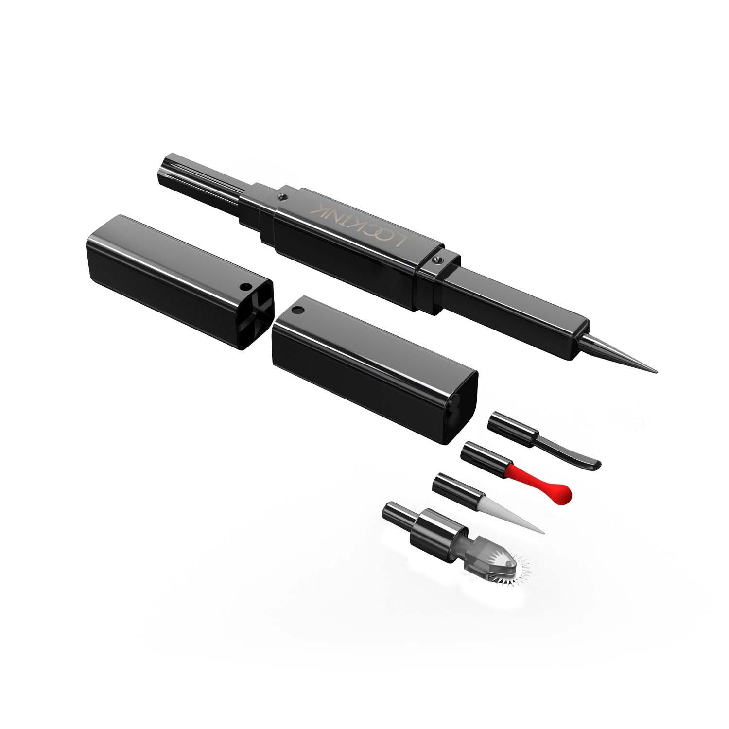 Ексклюзивний тиклер LOCKINK 5-head Flirting Tickler - Grey з п'ятьма насадками - Зображення 5