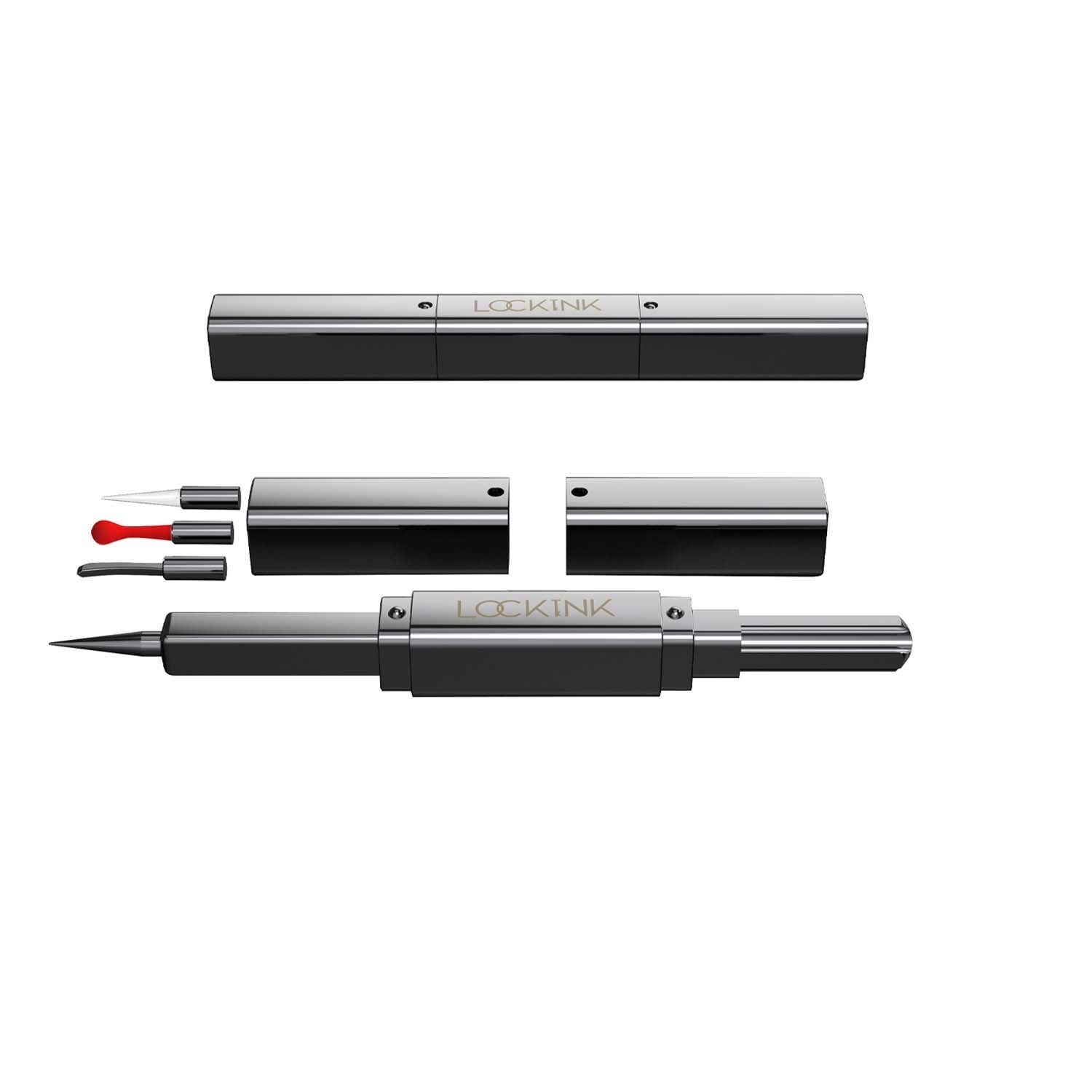 Ексклюзивний тиклер LOCKINK 5-head Flirting Tickler - Grey з п'ятьма насадками - Зображення 6