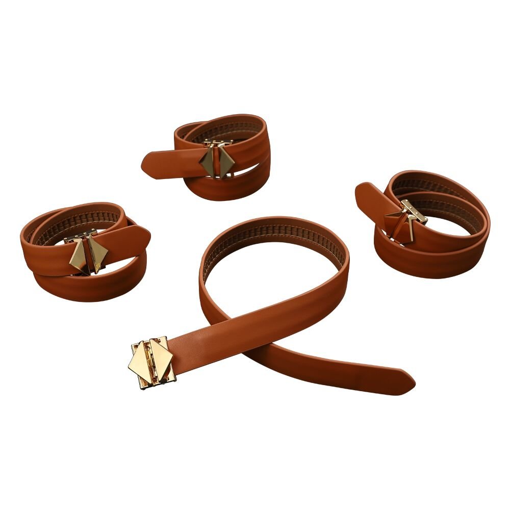 Набір для зв'язування LOCKINK Hogtie Set - Brown - Зображення 4
