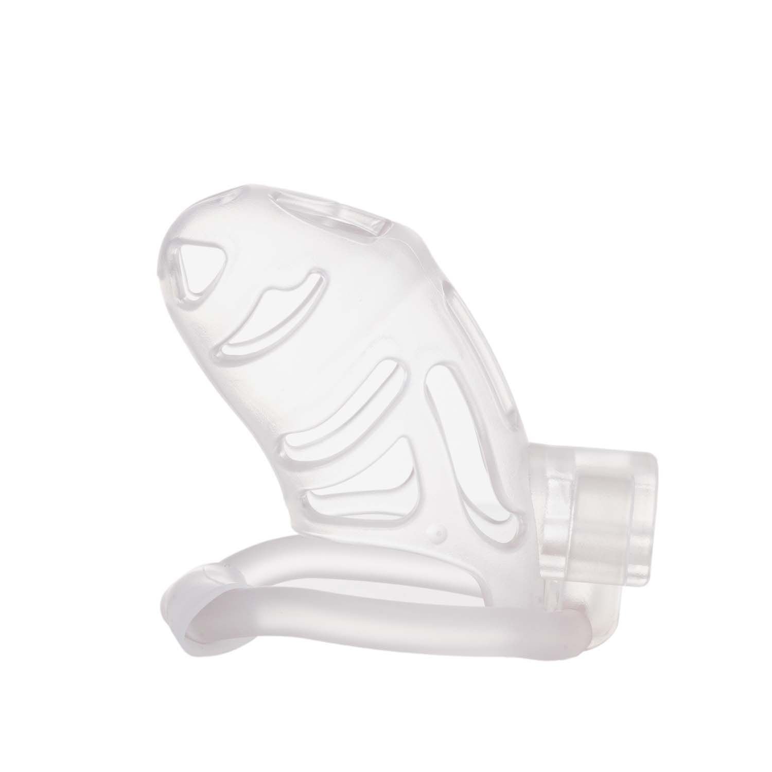 Клітка для пеніса LOCKINK SEVANDA Plastic Penis Chastity Cage, прозора, 3 кільця різних розмірів - Зображення 6
