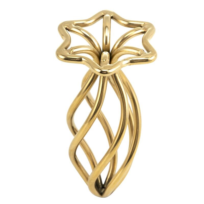 Анальна пробка LOCKINK SEVANDA Hollow Spiral Golden Metal Anal Plug - S size - Зображення 9