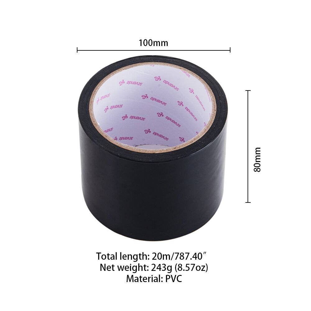 Скотч для бондажу LOCKINK SEVANDA Electrostatic Tape, чорна, 16 м - Зображення 2