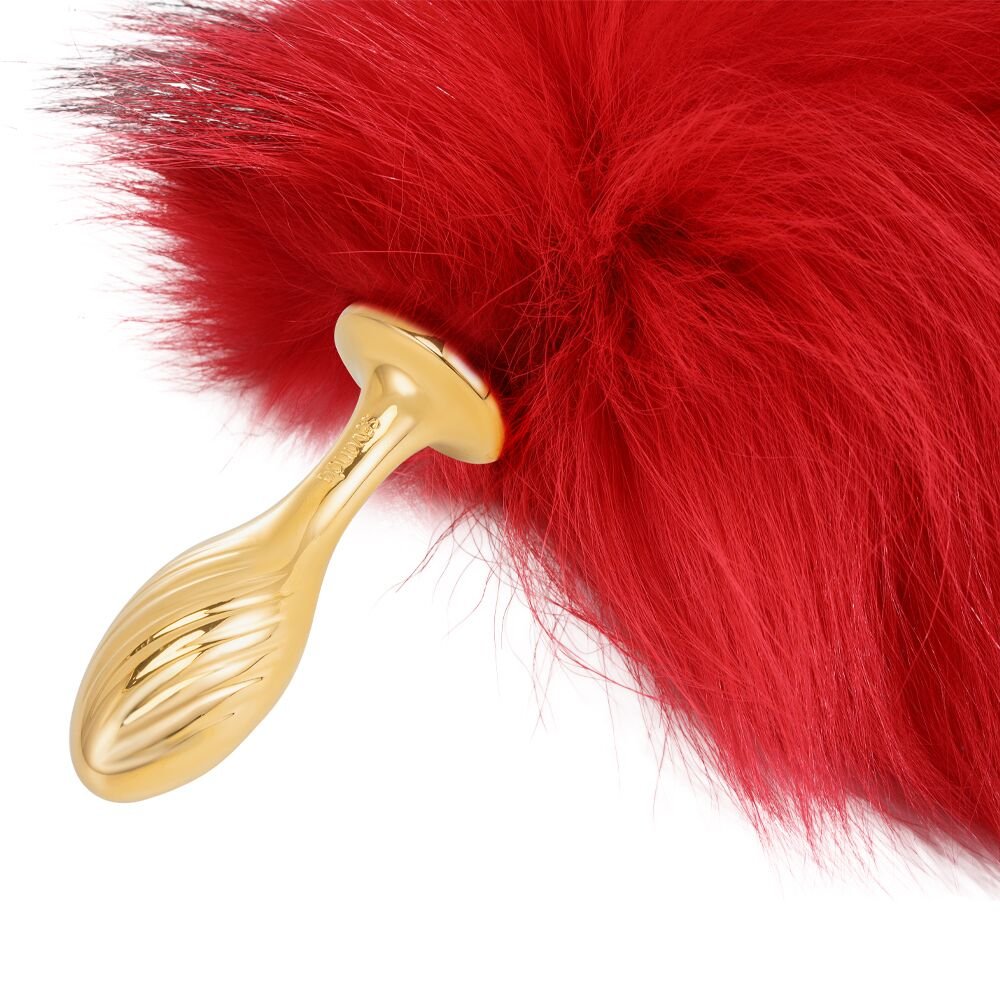 Анальна пробка з хвостом лисиці LOCKINK SEVANDA Red Vixen Set with Pear-shape Plug - Зображення 6