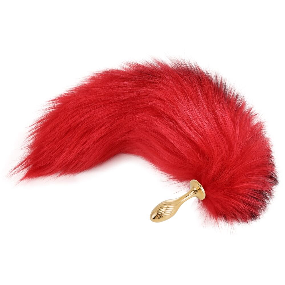 Анальна пробка з хвостом лисиці LOCKINK SEVANDA Red Vixen Set with Pear-shape Plug - Зображення 5