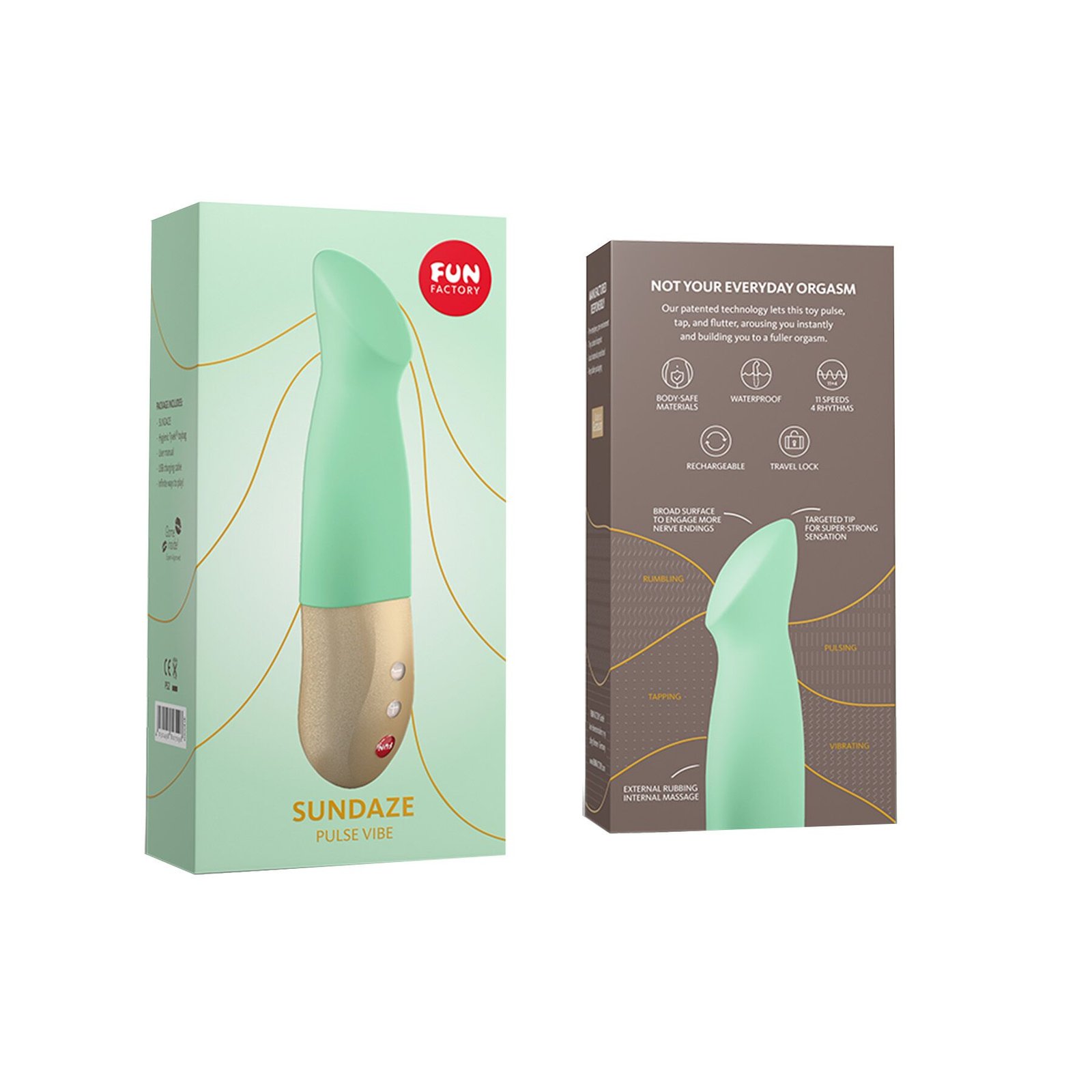 Вібратор-пульсатор Fun Factory SUNDAZE pistachio - Зображення 8