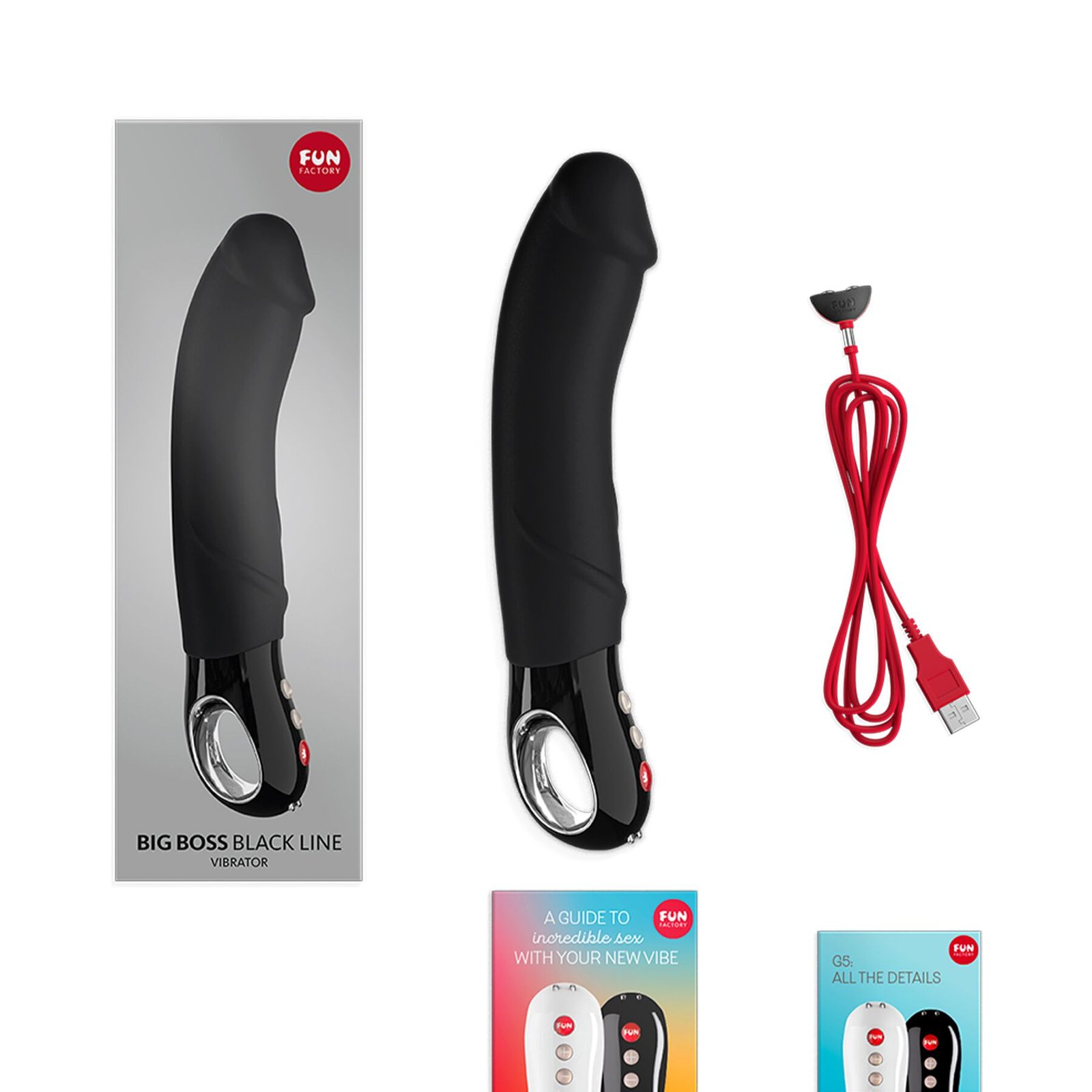 Вібратор для точки G Fun Factory BIG BOSS black, дуже потужний, 23,5 см - Зображення 6