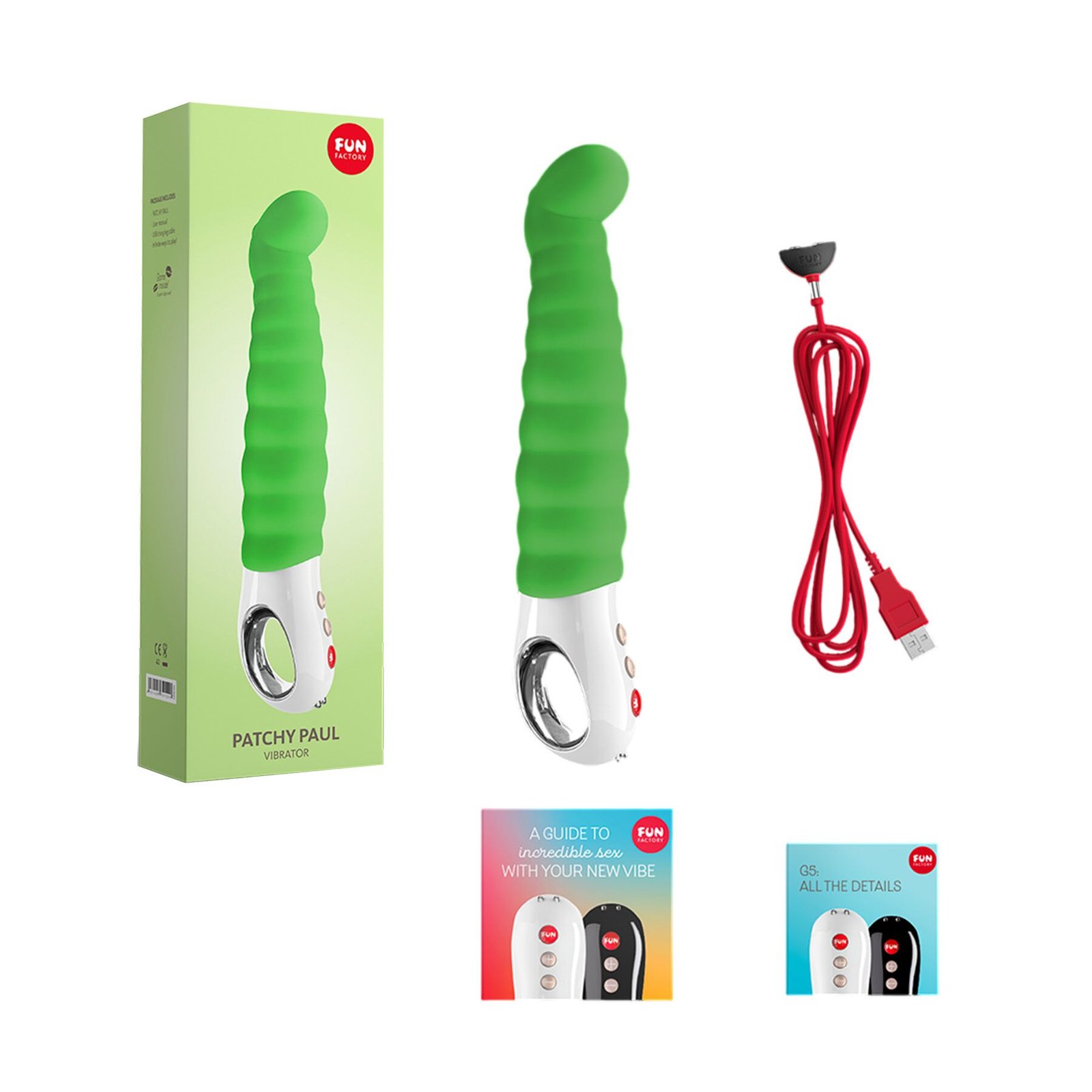 Вібратор точки G Fun Factory PATCHY PAUL fresh green, гнучкий, 12 режимів - Зображення 7