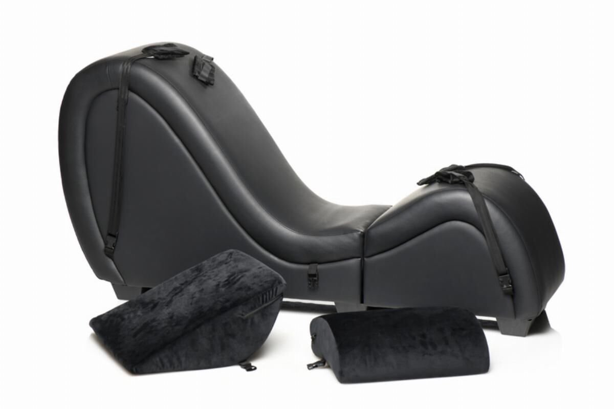 Секс-крісло з подушками Master Series Kinky Sex Lounge with Cushions - Black - Зображення 6