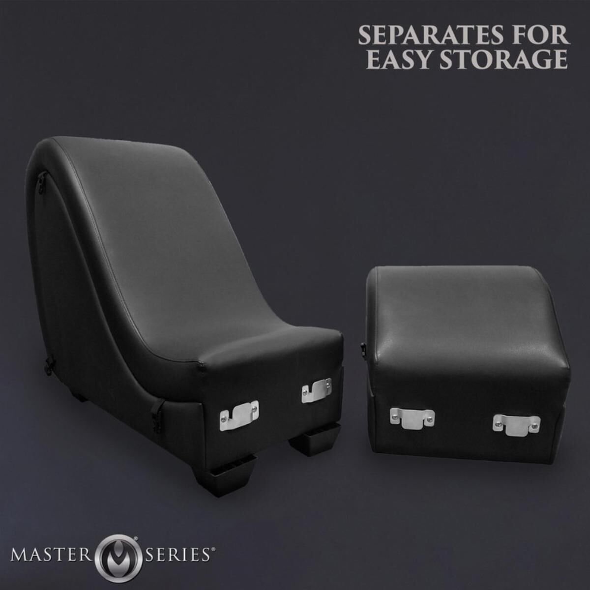 Секс-крісло з подушками Master Series Kinky Sex Lounge with Cushions - Black - Зображення 9