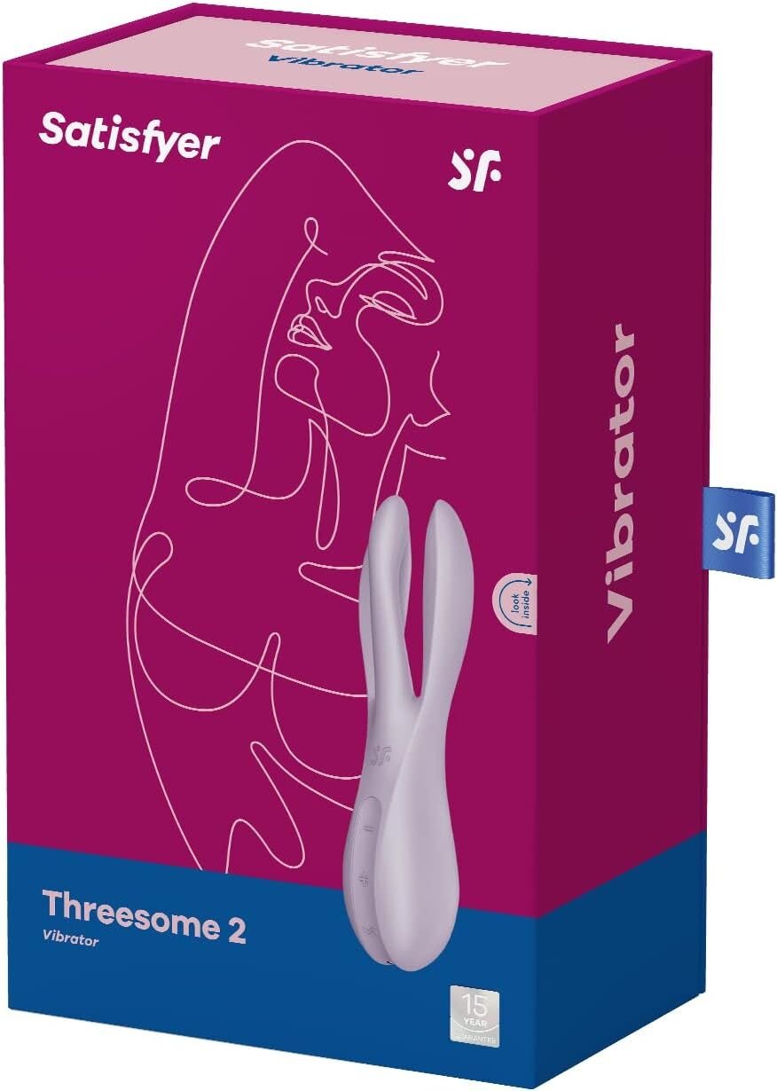 Кліторальний вібратор Satisfyer Threesome 2 Violet, 3 гнучкі пальчики, 3 мотори - Зображення 7