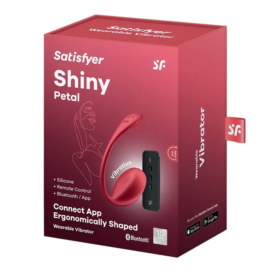 Смарт-віброяйце Satisfyer Shiny Petal Connect App, керування зі смартфона, пульт ДК - Зображення 5