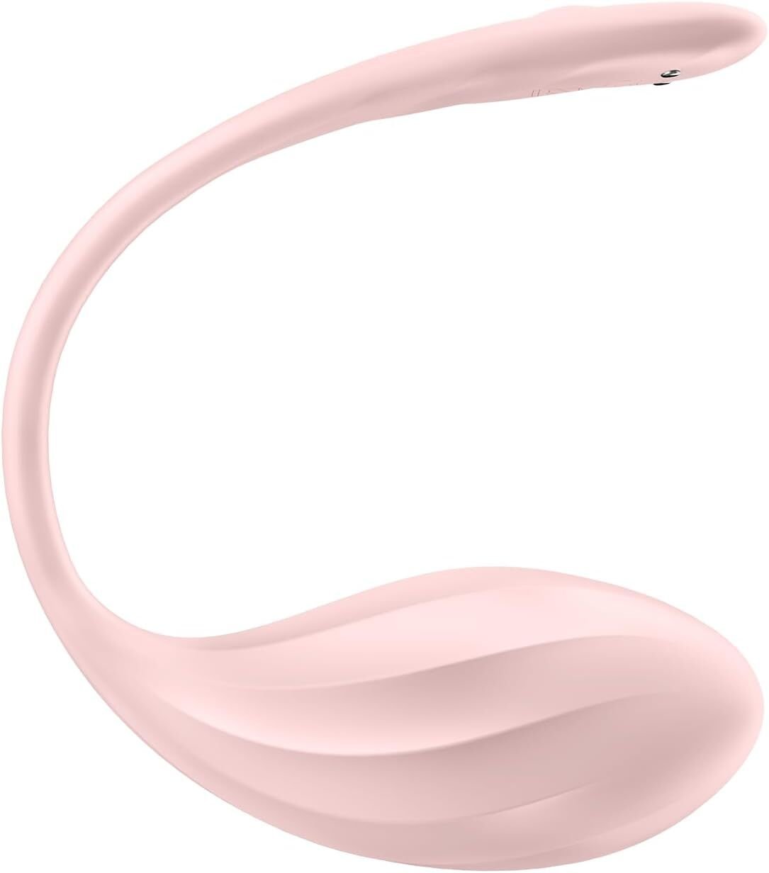 Смарт-віброяйце Satisfyer Ribbed Petal Connect App Rose, керування зі смартфона, пульт ДК - Зображення 3