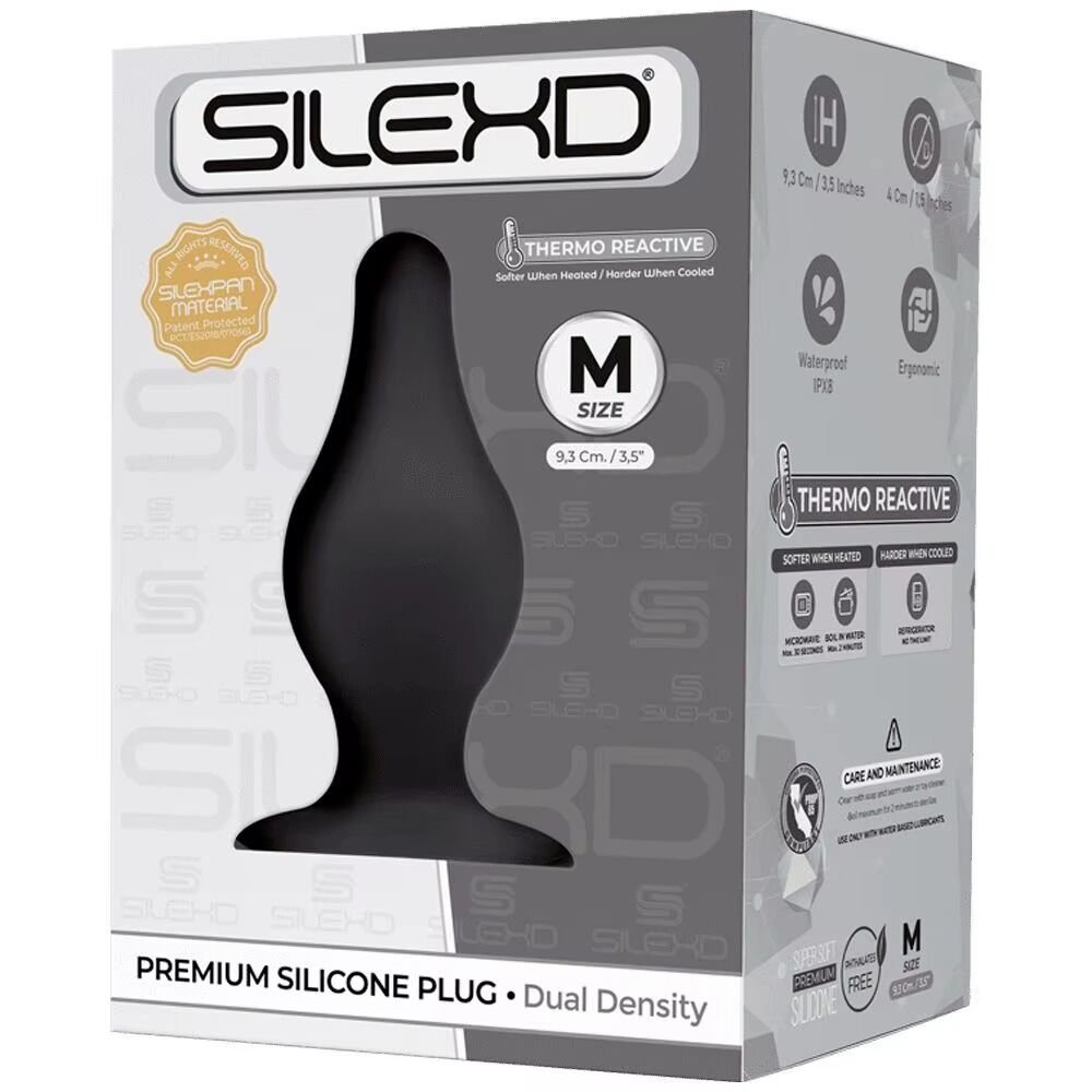 Анальна пробка SilexD (Model 2 size M), двошарова, силікон+Silexpan (попереднє пакуванняі!!!) - Зображення 5