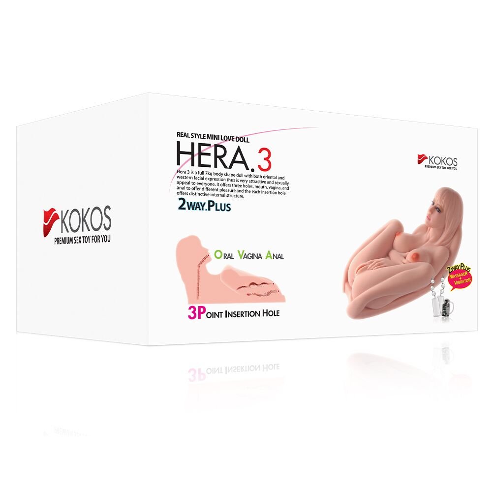 Мастурбатор Kokos Hera 3 2WayPlus з функцією масажу та вібрацією - Зображення 9