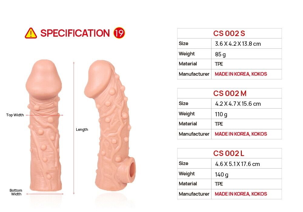 Насадка на член Kokos Cock Sleeve CS 002 M - Зображення 5