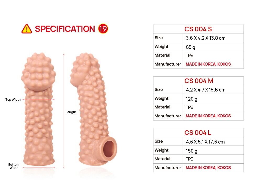 Насадка на член Kokos Cock Sleeve CS 004 M - Зображення 5