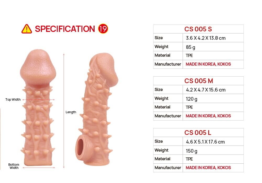 Насадка на член Kokos Cock Sleeve CS 005 M - Зображення 5