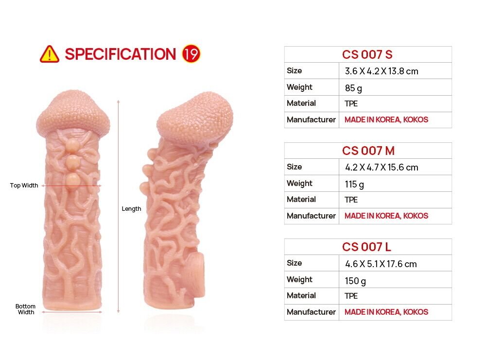 Насадка на член Kokos Cock Sleeve CS 007 L - Зображення 7