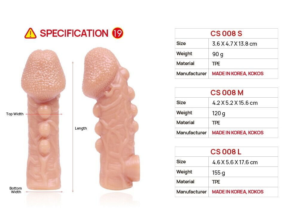 Насадка на член Kokos Cock Sleeve CS 008 L - Зображення 7