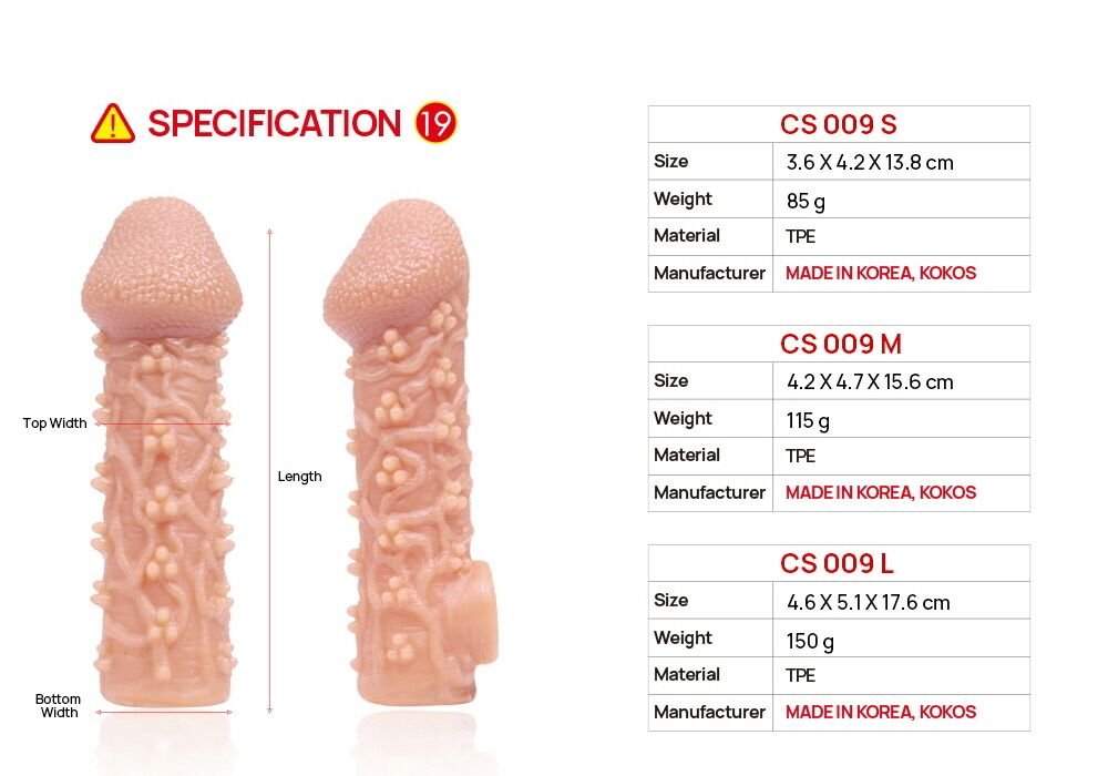 Насадка на член Kokos Cock Sleeve CS 009 L - Зображення 7