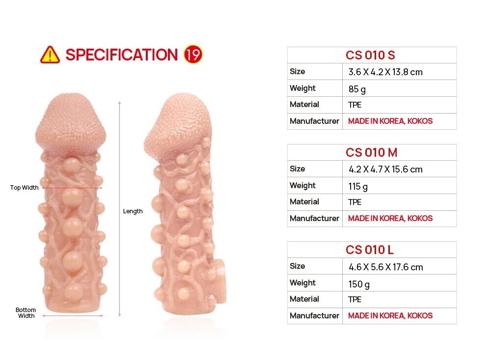 Насадка на член Kokos Cock Sleeve CS 010 M - Зображення 7